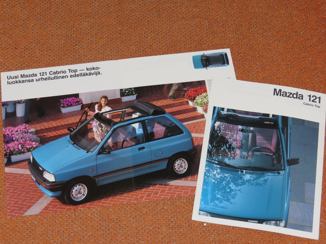 1988 Mazda 121 Cabrio Top esite - KUIN UUSI - suom