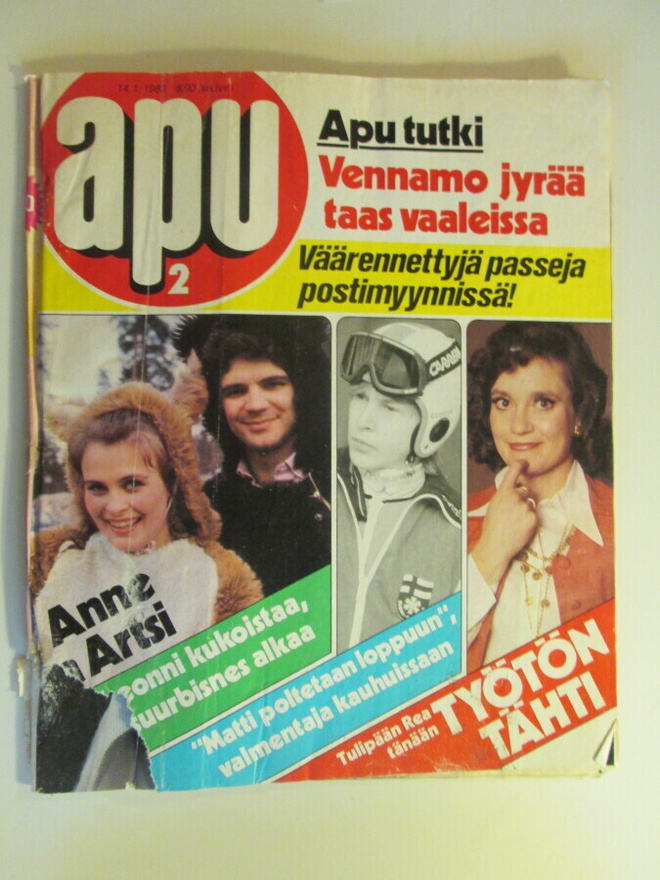 APU LEHTI 2 / 1983 VIIKKOLEHTI SISÄLLYSLUETTELOT KUVISSA