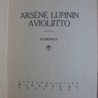 Maurice Leblanc: Arsène Lupinin avioliitto, Minerva 1921. - pikkukuva 4