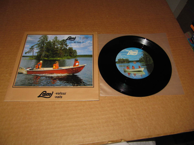 Leo Lastumäki 7" Lamivalssi/Lamivals, PS v.1981 MAINOSLEVY!