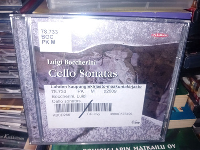CD Boccherini, Luigi : Cello Sonatas ( SIS POSTIKULU )