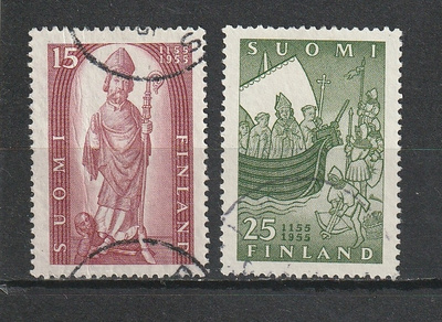 1955 Suomenkirkko 800v merkit leimattuna