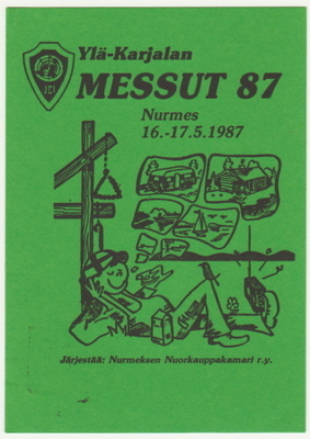 Nurmes Ylä-Karjalan Messut 1987 mainoskortti