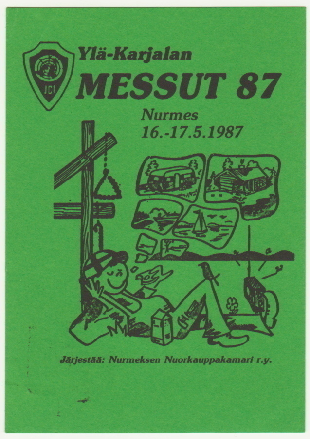 Nurmes Ylä-Karjalan Messut 1987 mainoskortti