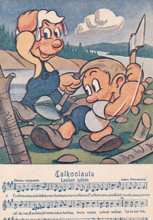 Talkoolaulu, Laulaen työhön . Lauri Parviainen    b584