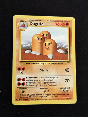 Pokemon Dugtrio Base set 19/102