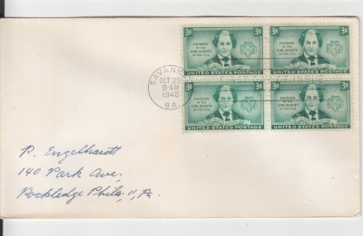 USA FDC 1948 nelilöllä