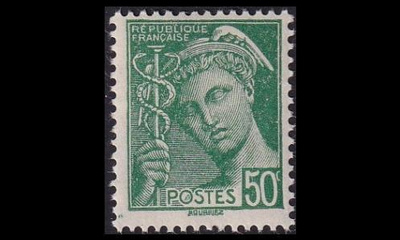 Ranska 385 ** Käyttösarja Merkur 50 C (1938)