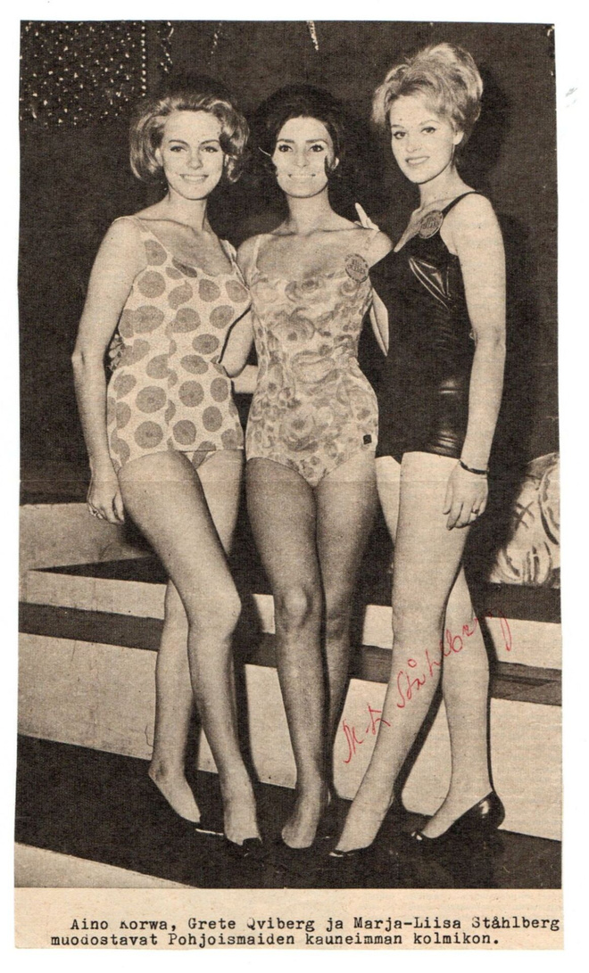 Miss Suomi 1963 Marja-Liisa Ståhlberg Aito nimikirjoitus