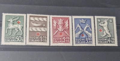 1942 PUNAINEN RISTI SARJA **, LAPE 254-258