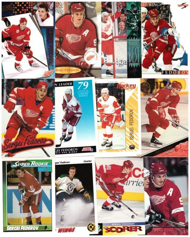 12 x SERGEI FEDOROV Detroit Red Wings