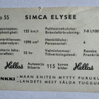 Purkkakuva Jenkki autosarja Simca Elysee - pikkukuva 2
