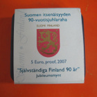 Suomi 5e juhlaraha Itsenäisyys 90 v. - 2007 PROOF rasia - pikkukuva 4