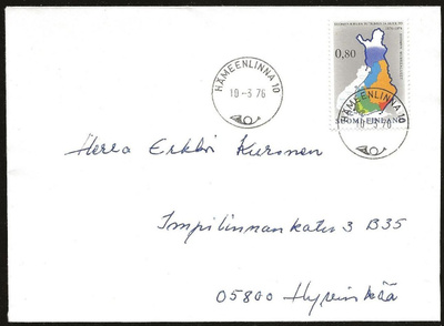 Suomen murrealueet 0,80mk (1976) Hämeenlinna loisto