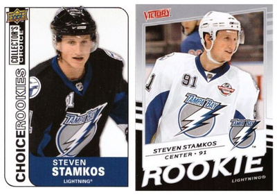 2 x STEVEN STAMKOS Lightning Rookie Kortteja
