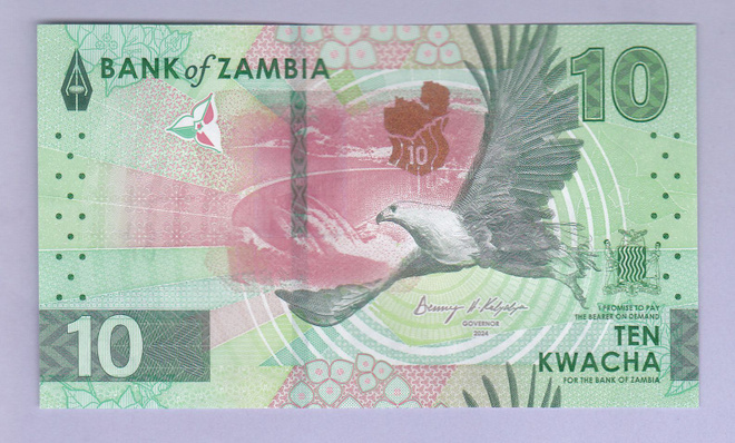 Zambia 10 Kwacha v.2024 UNC P-62 New