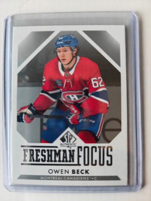 Owen Beck 2023-24 SP Authentic Freshman Focus