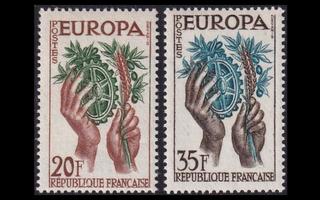 Ranska 1157-8 ** Europa (1957)