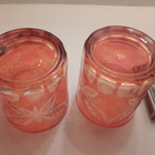 2 x Kristallihiottu perhonen lasi , oranssilasi - pikkukuva 4
