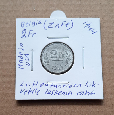 Belgia 2Fr(ZnFe), Liittoutuneiden liikkeelle laskema, 1944