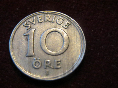 10 öre 1946 Ruotsi-Sweden. Kustaa V