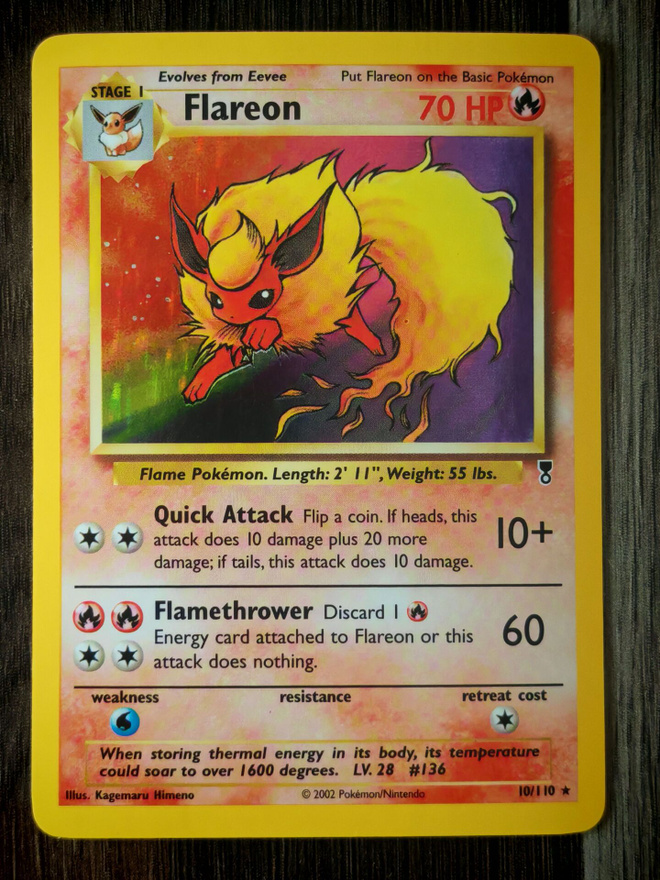 Pokemon kortti Flareon Legendary collection holo