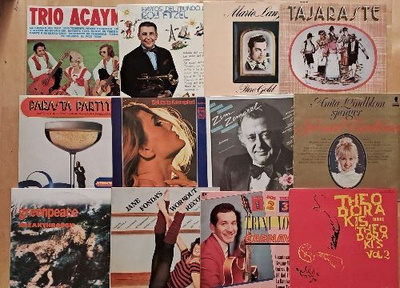 LP Paketti 40 kpl Sekalaista Pop,Viihde ym. 1970-1980 lukua