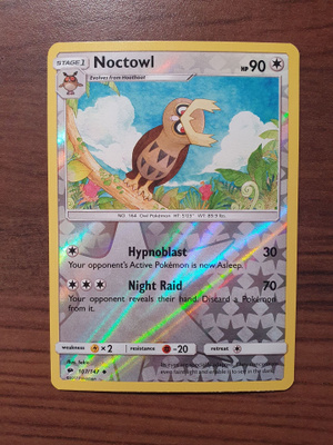 Pokemon Noctowl 107/147 Reverse holo