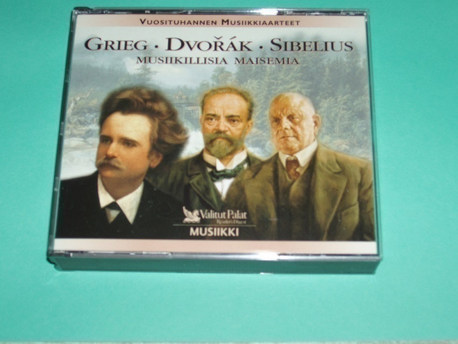 3 X CD Grieg -  Dvorák  -  Sibelius -  Valitut Palat  (Uusi)