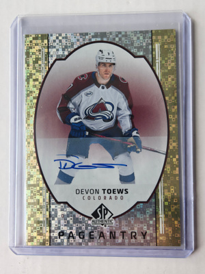 Devon Toews 2025-26 SP Authentic Pageantry Auto