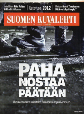 Suomen Kuvalehti n:o 1 2013 Uutisvuosi 2012. Paha nostaa pää