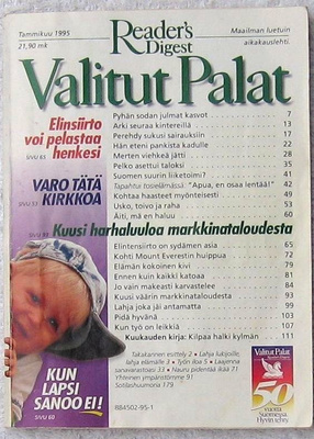 Valitut Palat lehti 5 kpl v.1995 1996 2000
