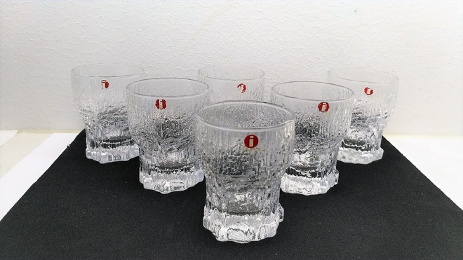 Tapio Wirkkala Aslak snapsilasi 6 kpl, Iittala