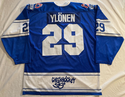 Juha Ylönen - Game Worn - pelipaita Suomen maajoukkue 92-93
