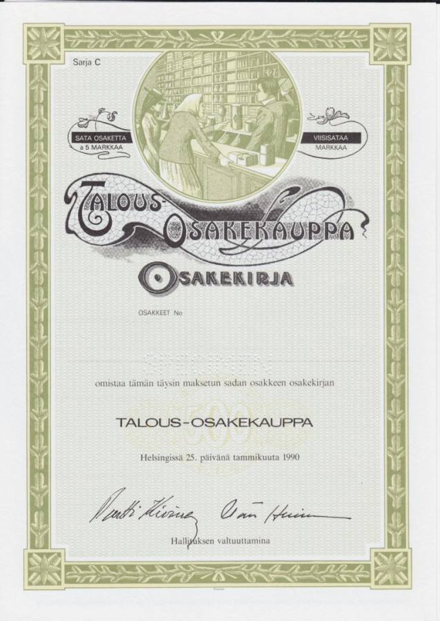 OKK 1987 Talous-Osakekauppa Oy, Helsinki spec pörssi