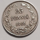Nikolai II, hopea 25 penniä vuodelta 1910. - pikkukuva 1