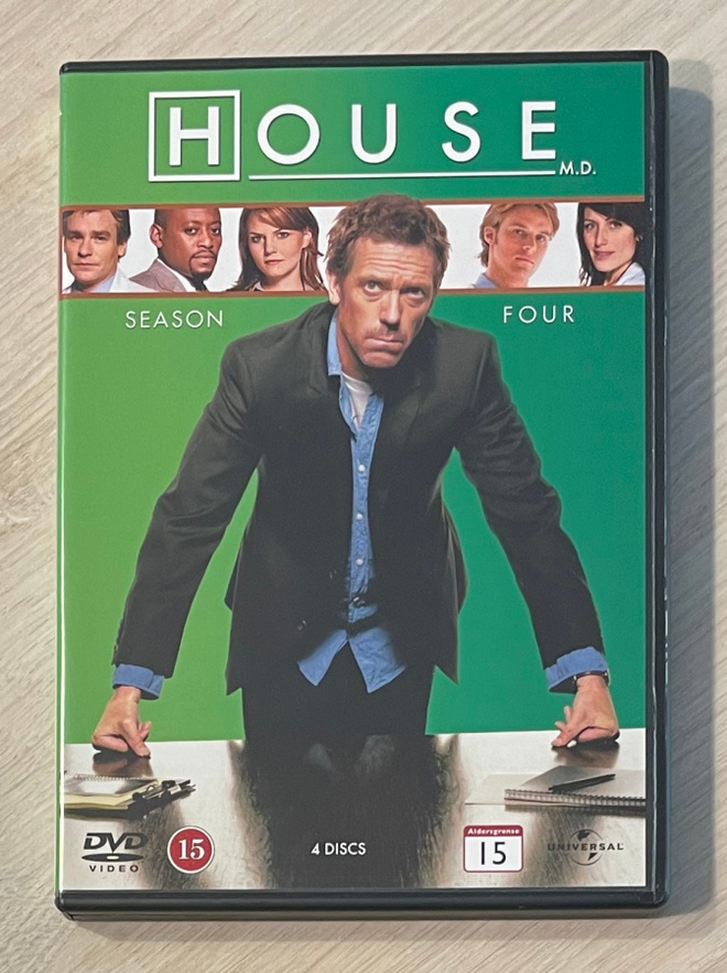House: Kausi 4 (4DVD) Hugh Laurie (UUSI)