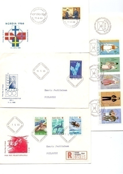 FDC-kuoria erä luettelon mukaisesti 8kpl  KATSO TARKEMMIN