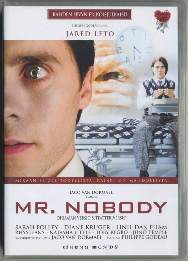 MR. NOBODY – Suomi 2-DVD 2009/2011 - Jared Leto - 2 versiota