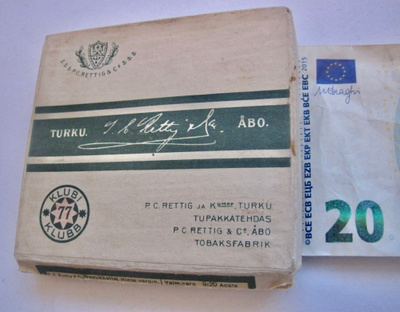 VANHA Tupakka Aski Klubi 77 Rettig Turku 1950-l