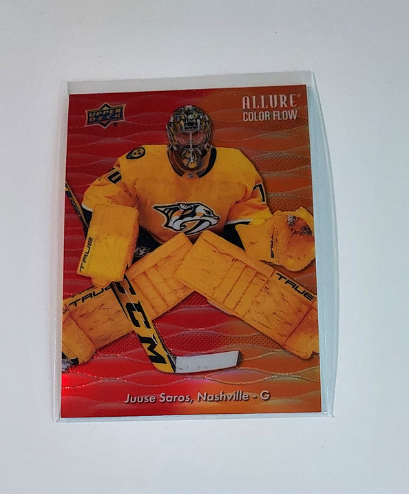 2023-24 Allure Color Flow Red-Orange #CF4 Juuse Saros