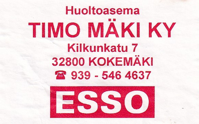 Kokemäki, Timo Mäki Ky , ESSO      s9/1