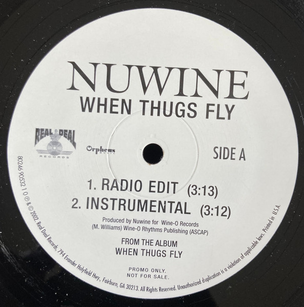 Nuwine - When Thugs Fly / Na, Na 12” Promo