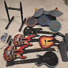 4kpl Guitar Hero kitaroita + rummut korjattavaksi - pikkukuva 1