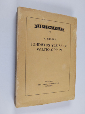 H. Krabbe : Johdatus yleiseen valtio-oppiin