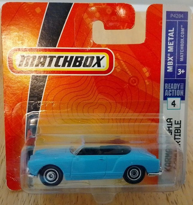 VW Karmann-Ghia Roadster Baby-Blue 1969 Matchbox 2008 1:64