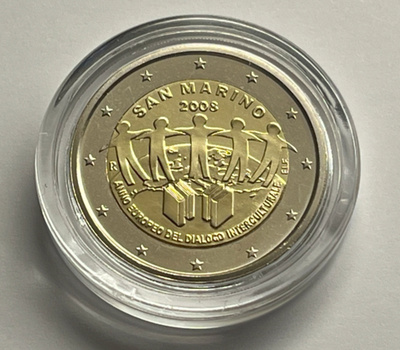 San Marino 2008 2 € Kulttuurien välinen vuoropuhelu UNC