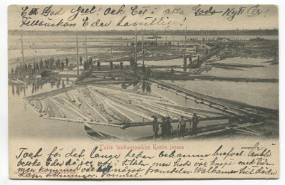 Kemi Tukin lauttauspaikka Kemin joessa, 1900-luvun alku