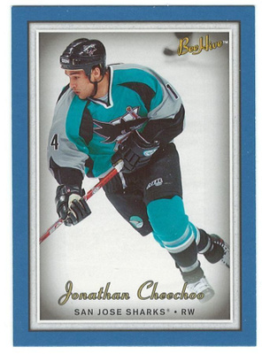 06-07 UD Bee Hive Blue #17 Jonathan Cheechoo