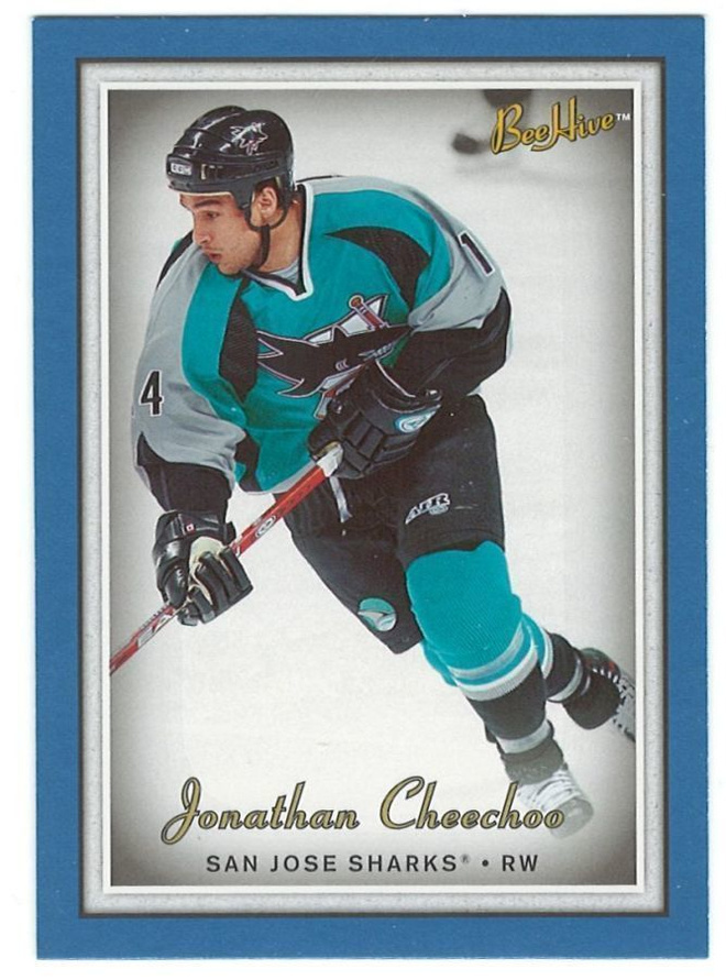 06-07 UD Bee Hive Blue #17 Jonathan Cheechoo